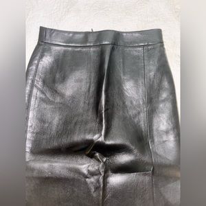 Aritzia Wilfred Leather Black Midi Skirt